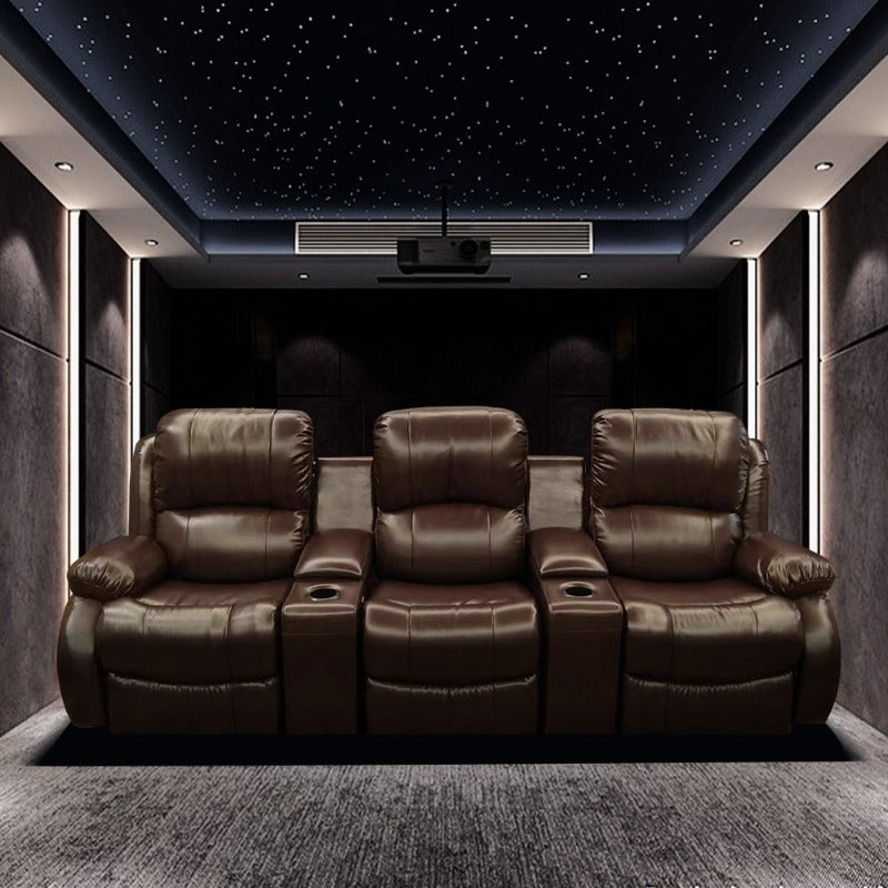 Home Theater Electric Sofa Genuine Leather First-Class Space Function Cabin Household Living Room Set High-End Smart Home Theater
