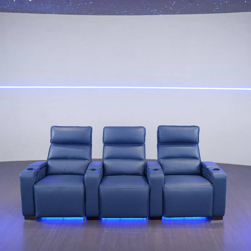 High-end intelligent private cinema space multi-function cabin video room Electric video hall custom viewing leather sofa