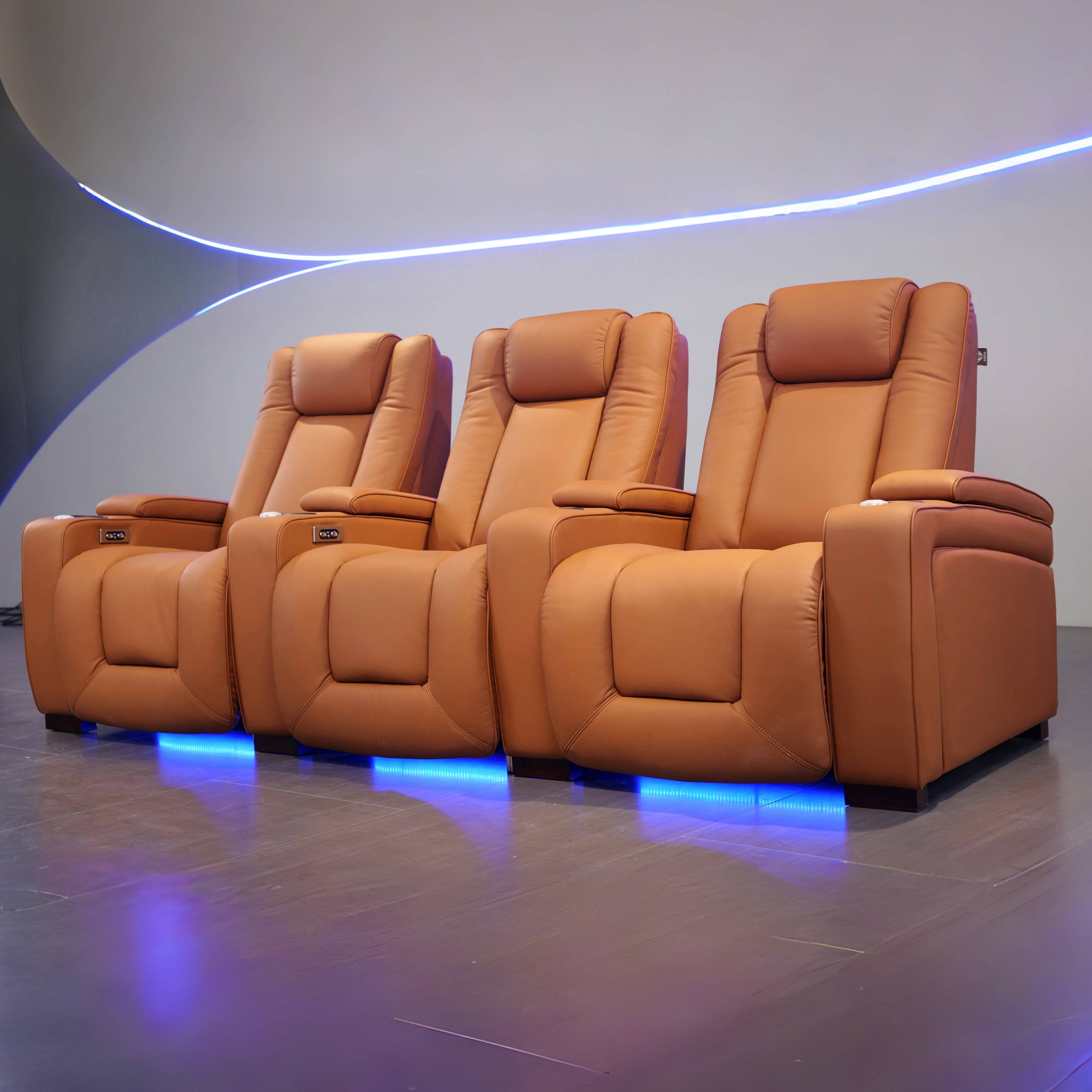 Villa cinema deluxe cabin smart home cinema leather retractable function sofa audio-visual room electric sofa