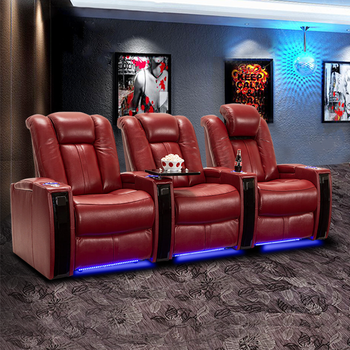 家庭影院沙发，视频大厅皮革多功能电动椅，智能客厅沙发组合。