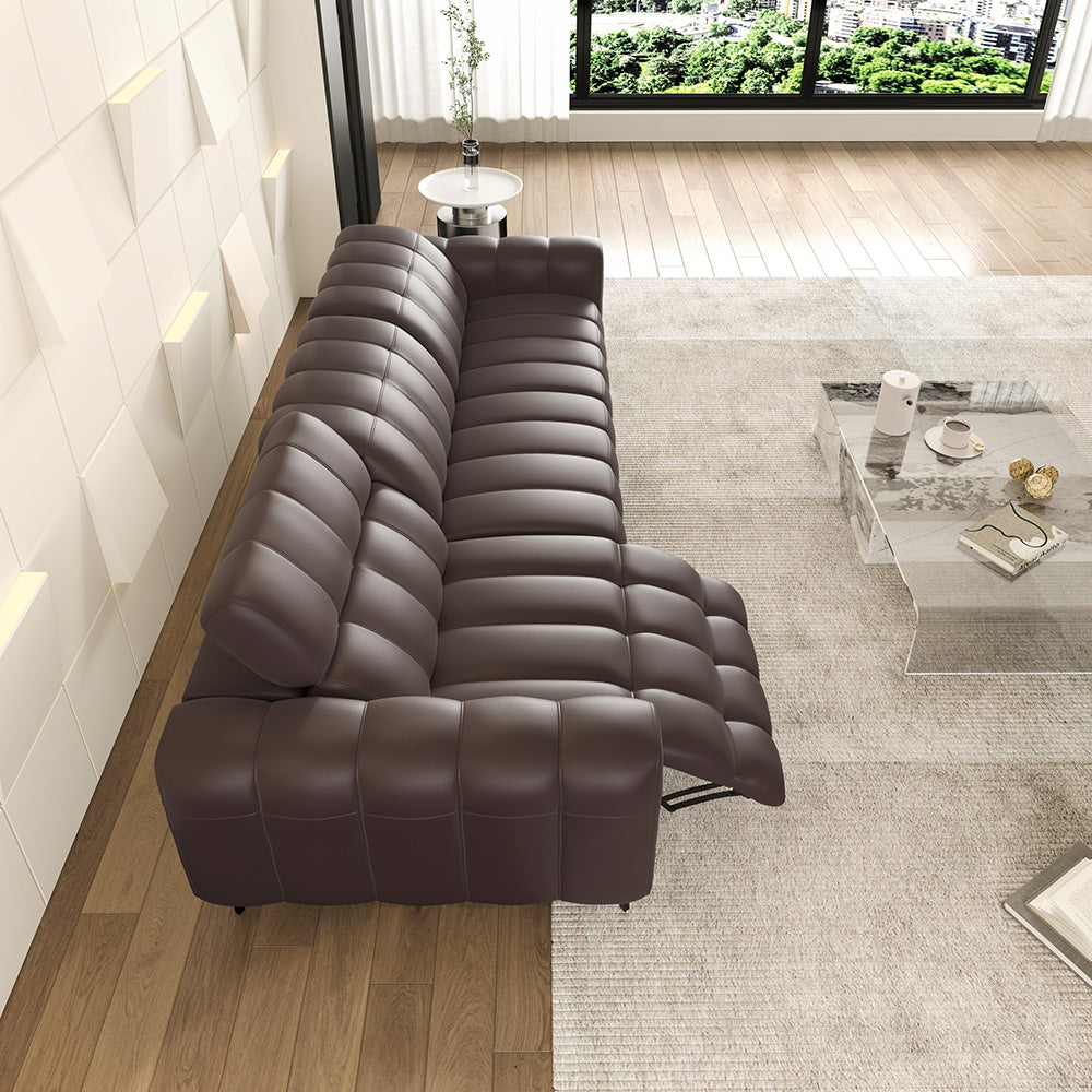 Italian lean against the wall piano keys electric sofa modern minimalist intelligent leather living room tofu block sofa