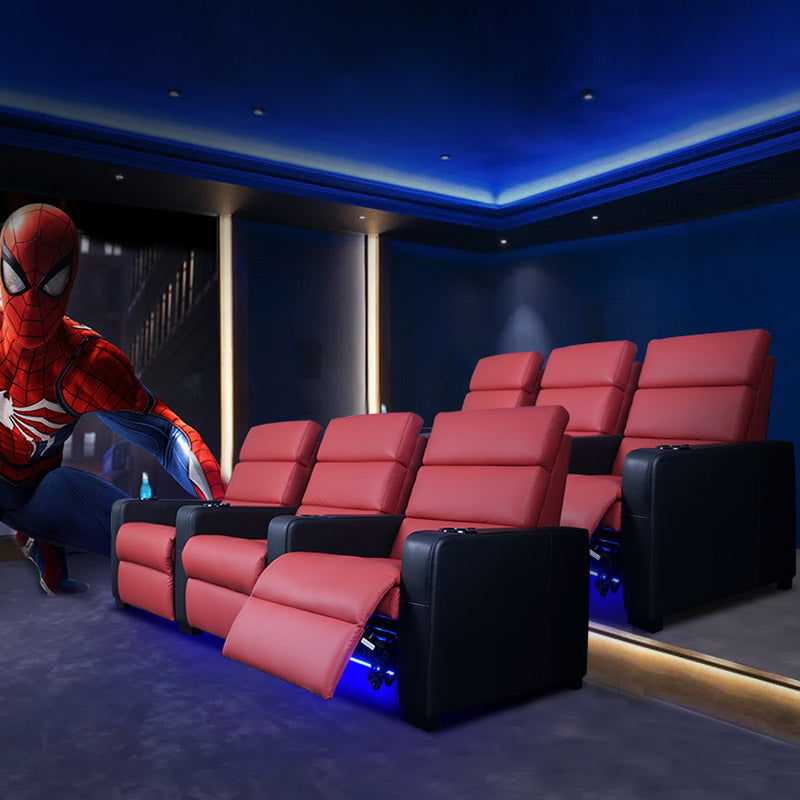 Home Theater Recliner Seating, Genuine Leather Sofa
