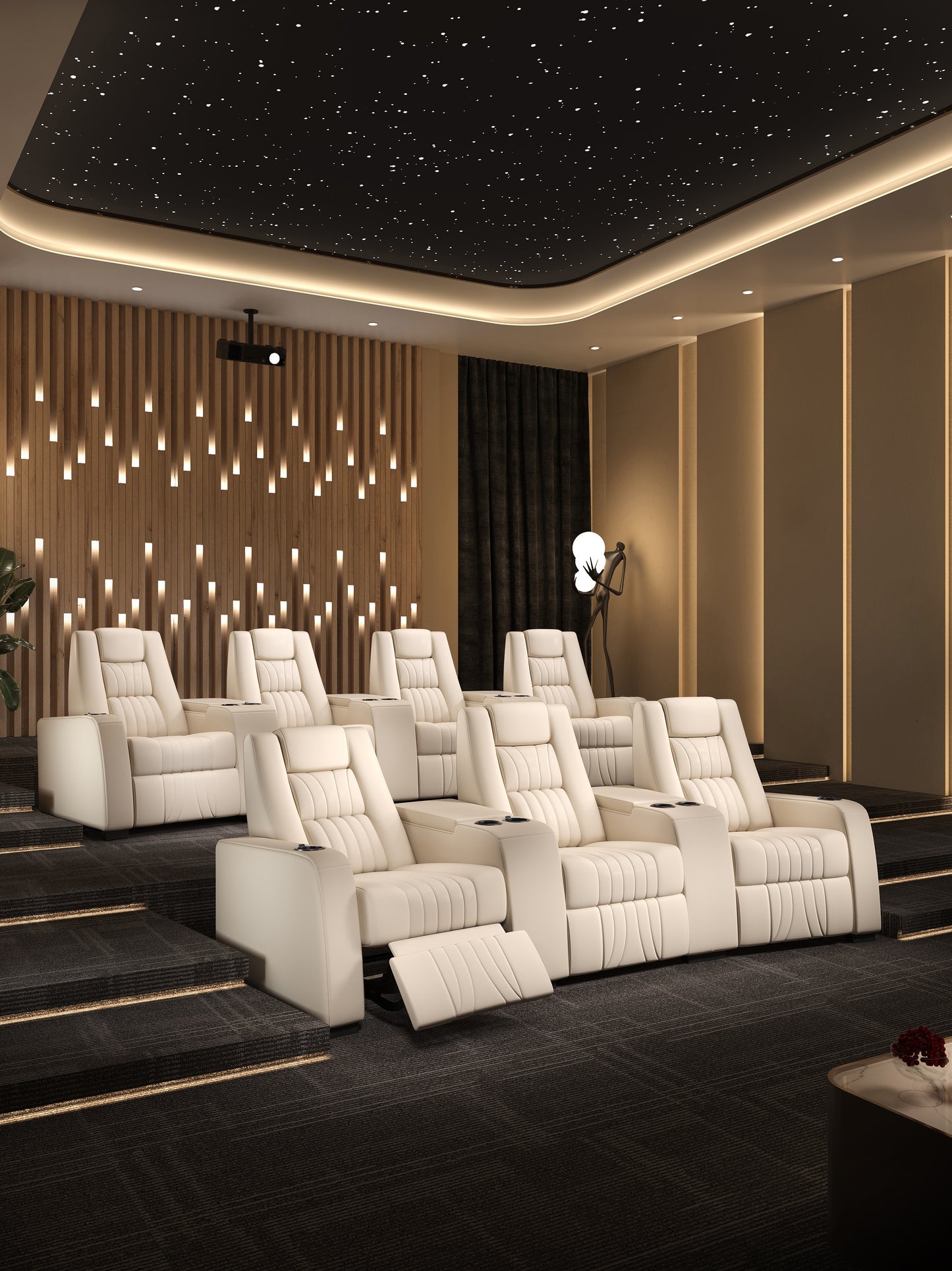 Factory direct sale luxury custom home theater electric 3-seat lift chair home theater 3-seat recliner sofa